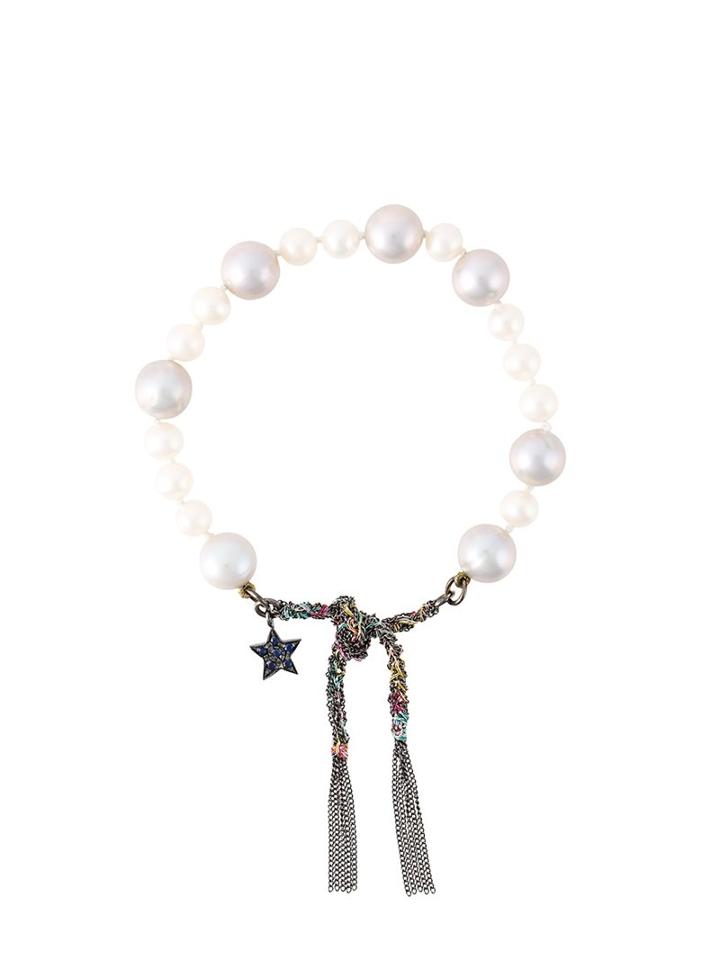 Carolina Bucci 18kt Black Gold 'superstellar' Pearl Bracelet, Women's, White