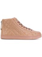 Gianvito Rossi Quilted Lace-up Hi Tops - Pink & Purple