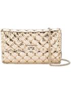 Valentino - Valentino Garavani Rockstud Spike Crossbody Bag - Women - Leather/metal (other) - One Size, Grey, Leather/metal (other)