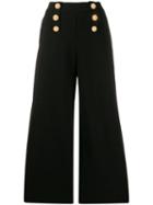 Stella Mccartney Decorative Buttons Flared Trousers - Black