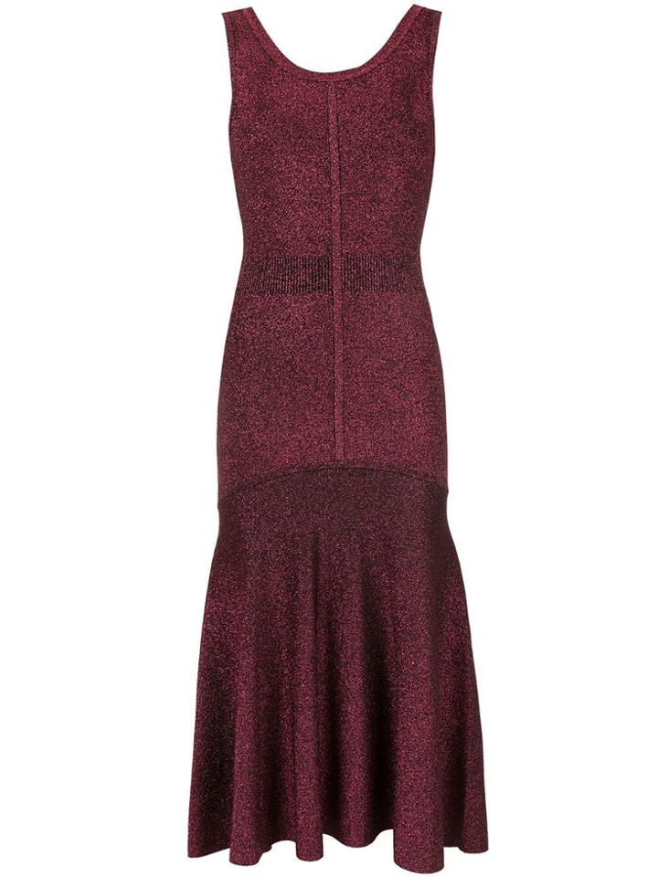 Ginger & Smart Tincture Metallic Knit Dress - Red