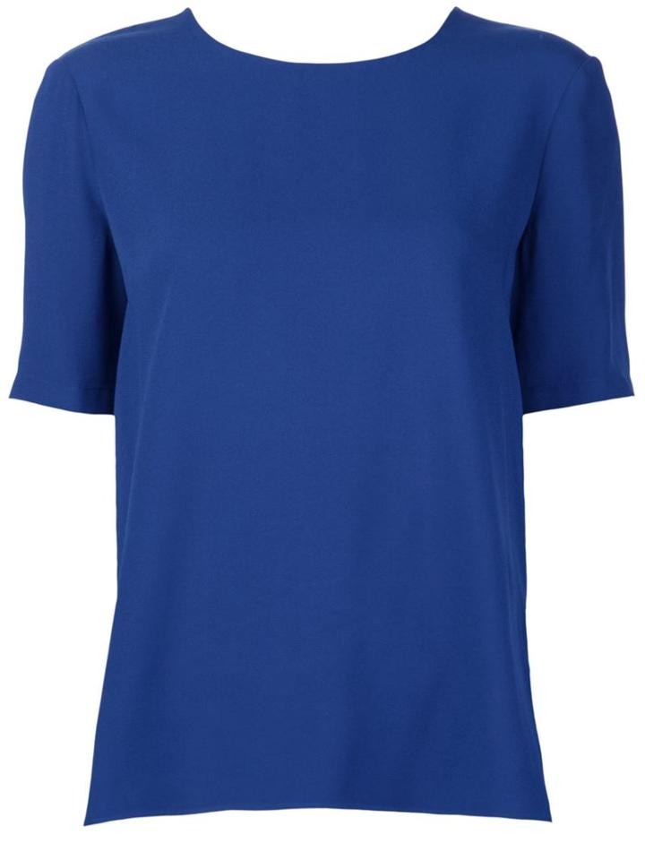 Adam Lippes Back Inverted Pleat Top