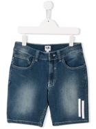 Karl Lagerfeld Kids Contrast Stripe Shorts - Blue