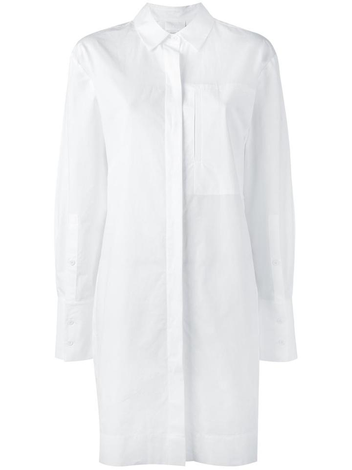 Dkny Long Line Shirt, Women's, Size: Small, White, Cotton