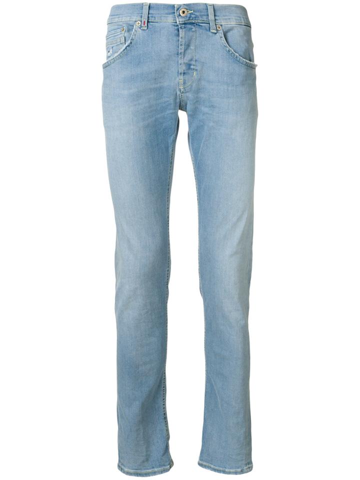 Dondup Slim Stone Washed Jeans - Blue
