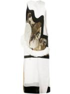 Anne Sofie Madsen - Sleeveless Contrast Panel Dress - Women - Silk - Xs, White, Silk