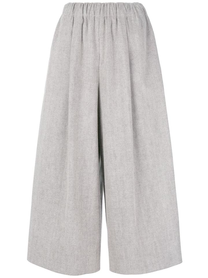 Dusan Flared Cropped Trousers - Grey