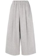 Dusan Flared Cropped Trousers - Grey