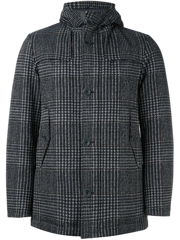 Herno Glencheck Down Coat - Black
