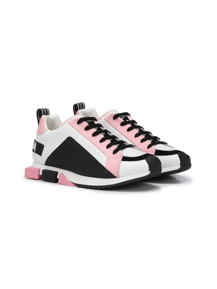 Dolce & Gabbana Kids Colour Block Sneakers - White