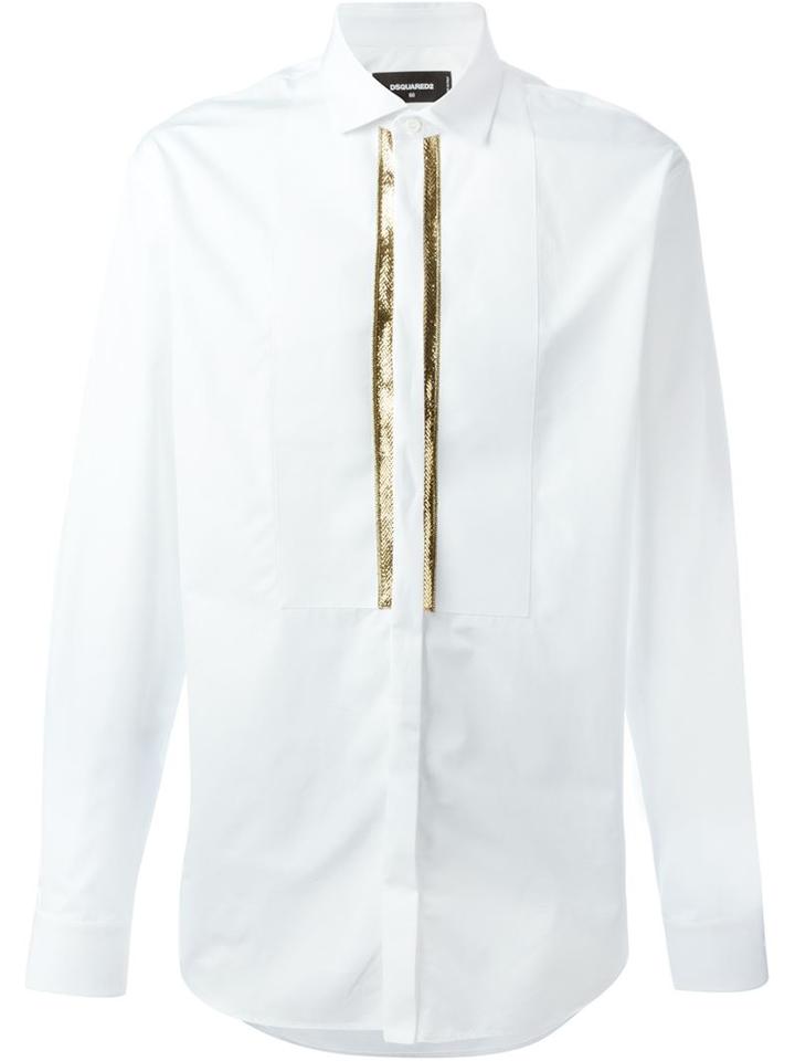 Dsquared2 Dan Shirt, Men's, Size: 46, White, Cotton/polyester/polyamide
