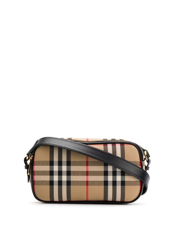 Burberry Micro Vintage Check Camera Bag - Brown