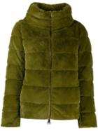 Herno Quilted Faux-fur Jacket - Green