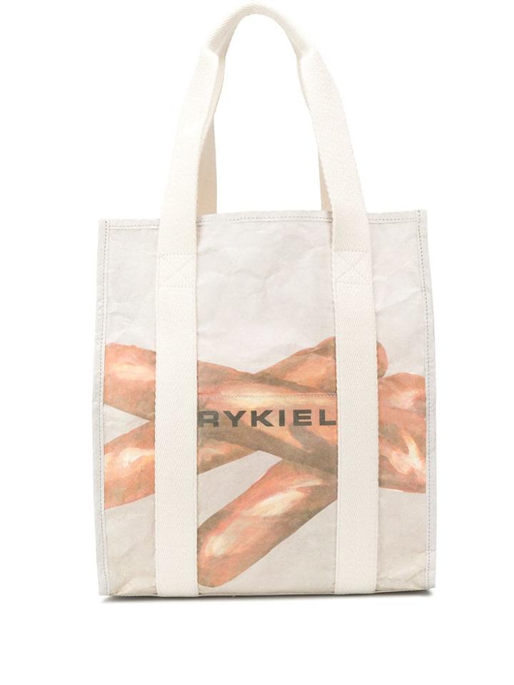 Sonia Rykiel Bread Tote Bag - White