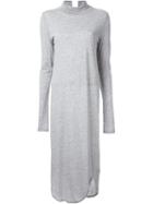 Bassike Funnel Neck Dress, Women's, Size: L, Grey, Organic Cotton