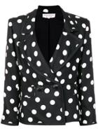 Yves Saint Laurent Vintage Polka Dots Blazer - Black