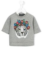 Gucci Kids Tiger Print T-shirt, Toddler Girl's, Size: 24-36 Mth, Grey
