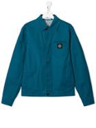Stone Island Junior Stitched Panel Jacket - Blue