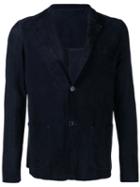 Salvatore Santoro - Buttoned Soft Blazer - Men - Sheep Skin/shearling - 48, Blue, Sheep Skin/shearling