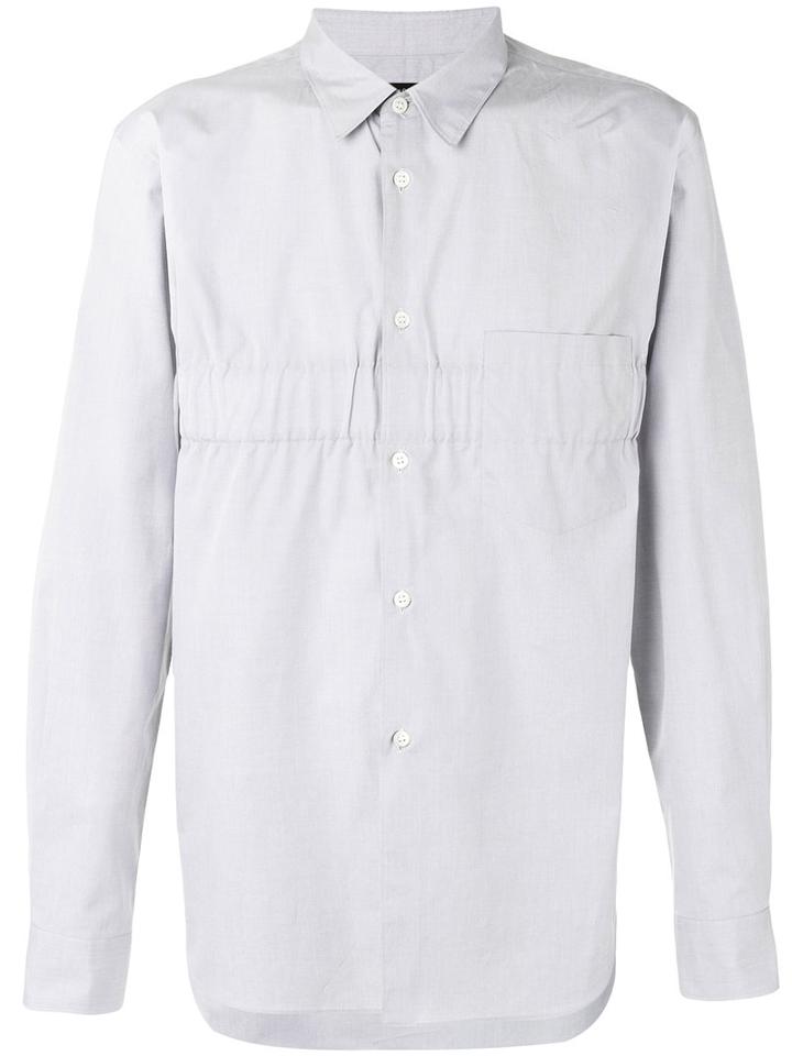 Comme Des Garçons Homme Plus - Gathered Detail Shirt - Men - Cotton - L, Grey, Cotton
