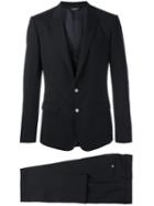 Dolce & Gabbana Three-piece Suit, Men's, Size: 50, Blue, Virgin Wool/spandex/elastane/cupro/viscose