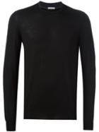 Paolo Pecora Fine Knit Jumper, Men's, Size: Medium, Black, Wool