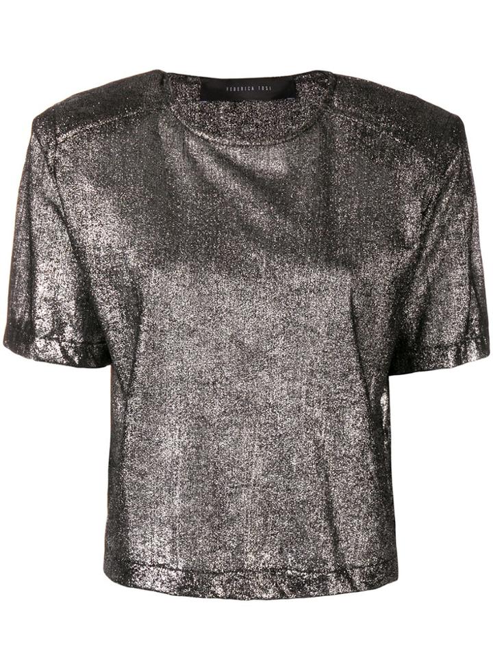 Federica Tosi Boxy T-shirt - Metallic