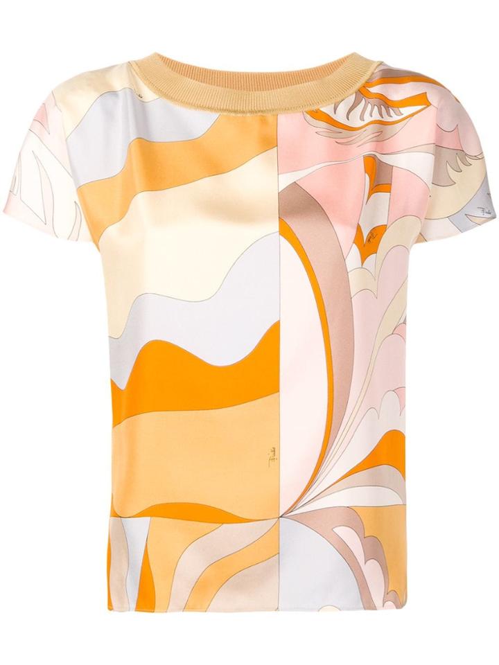 Emilio Pucci Printed Front Top - Neutrals