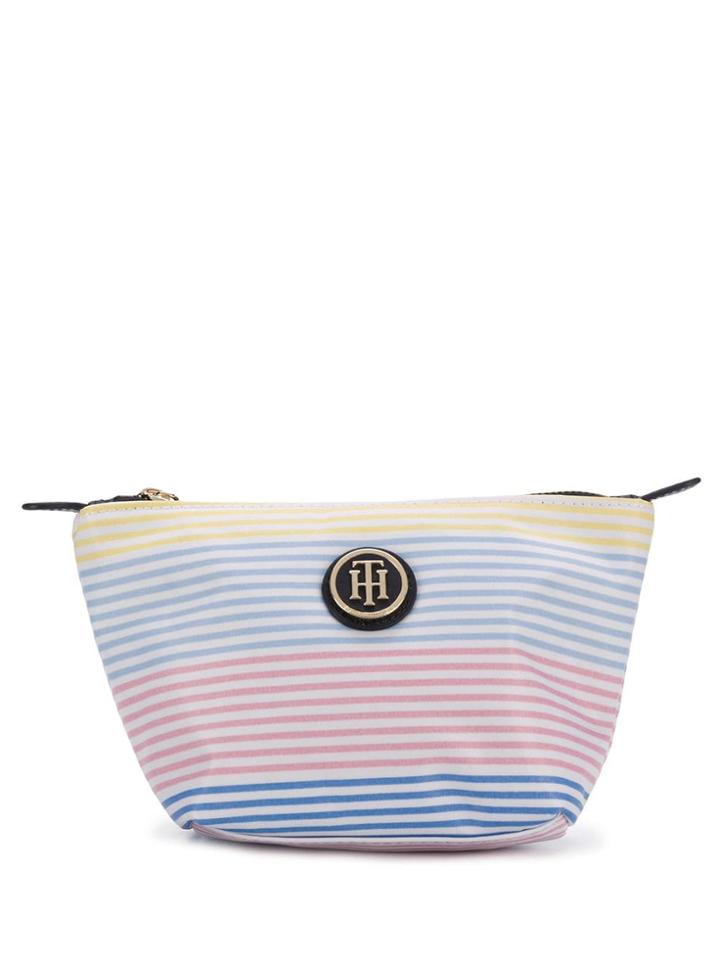 Tommy Hilfiger Stripe Make-up Bag - White