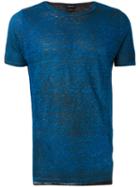 Avant Toi Round Neck T-shirt, Men's, Size: Xl, Blue, Linen/flax