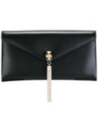 Bulgari Envelope Clutch, Women's, Black, Leather