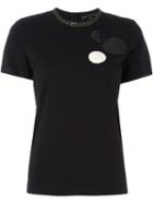 Marc By Marc Jacobs Round Patch T-shirt, Women's, Size: Xs, Black, Cotton