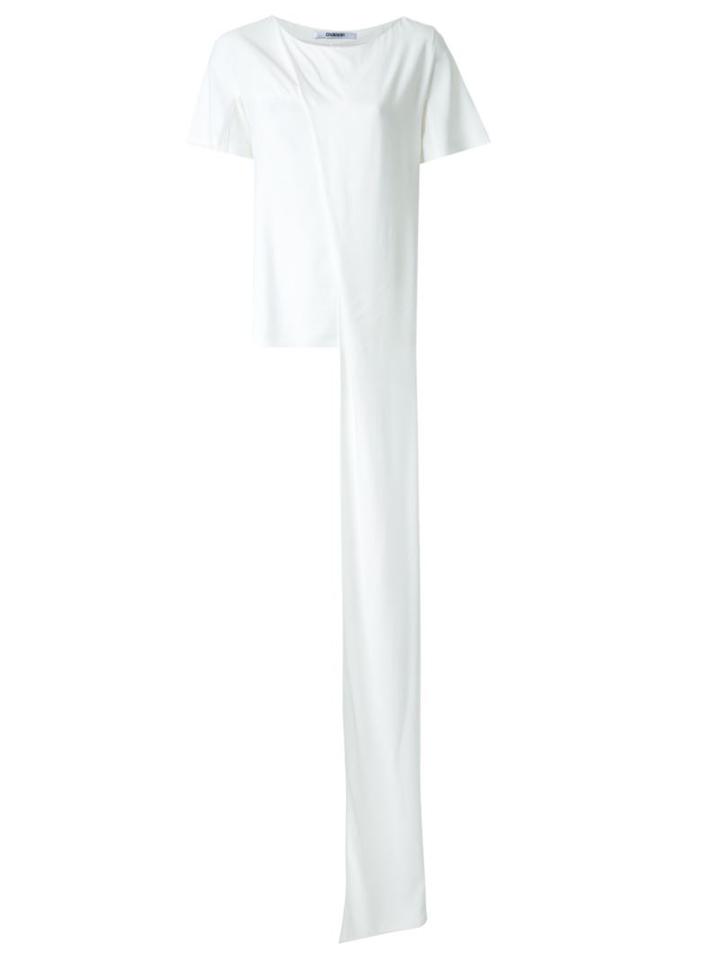 Chalayan Side Panel T-shirt, Women's, Size: 42, White, Acetate/viscose