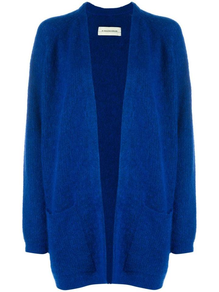 By Malene Birger Shawl Lapel Open Cardigan, Women's, Size: Small, Blue, Polyamide/mohair/wool/spandex/elastane