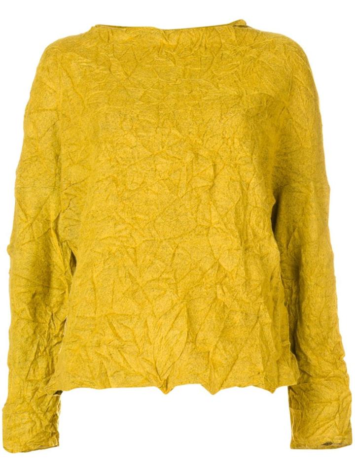 Plantation Crinkle-effect Sweater - Green
