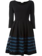 Fendi Laser-cut Dress, Women's, Size: 40, Black, Viscose/polyester/polyamide/silk