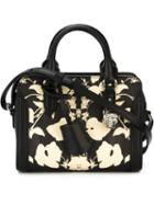 Alexander Mcqueen Mini 'padlock' Floral Tote