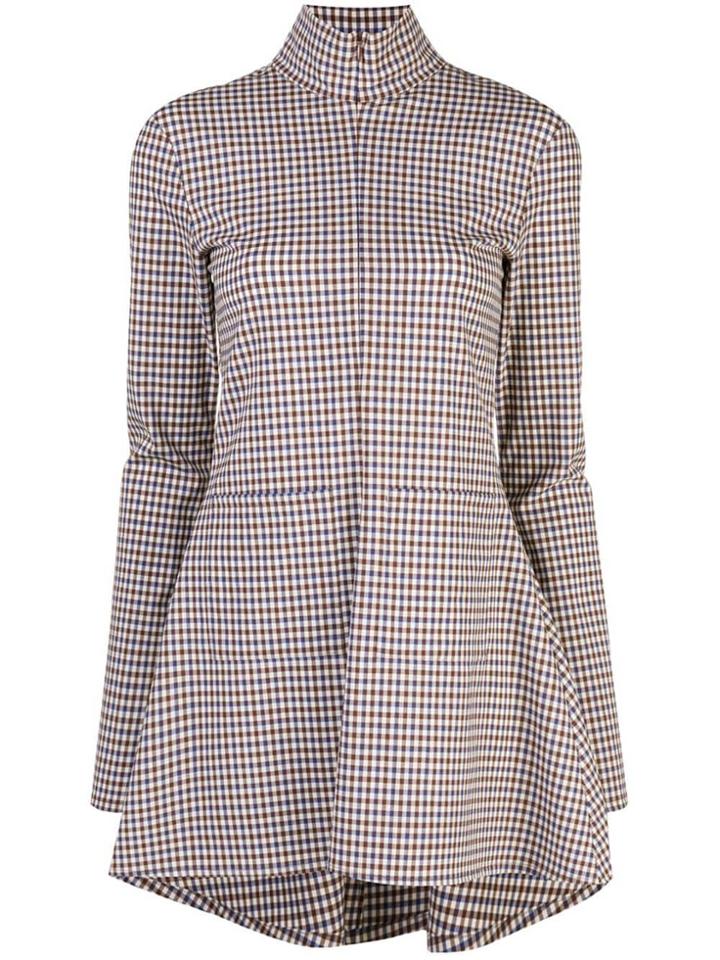 Rosie Assoulin Zipped Plaid Blouse - Multicolour