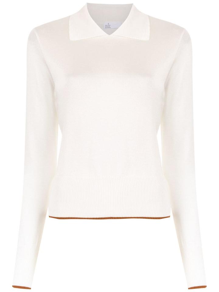 Nk Long Sleeved Polo Shirt - White