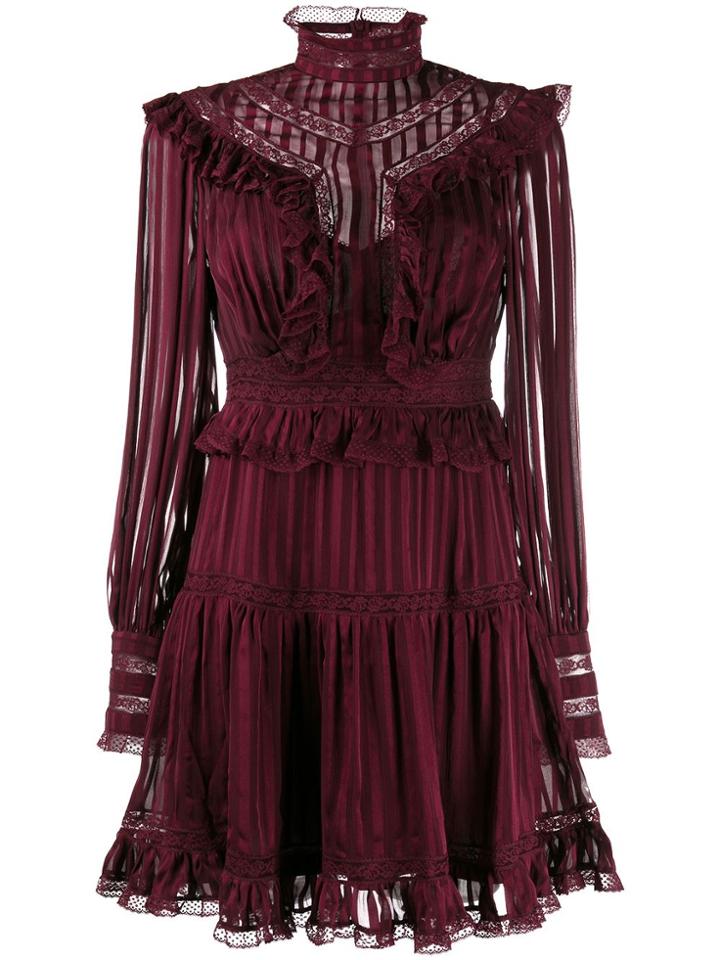 Zimmermann Striped Mini Dress - Red