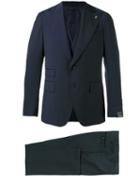 Gabriele Pasini Wide Lapel Single-breasted Suit, Men's, Size: 48, Blue, Polyester/wool/spandex/elastane/viscose