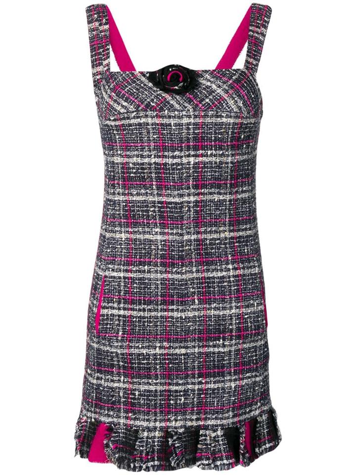 Chanel Vintage 2007's Checked Tweed Dress - Black