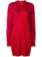 Mcq Alexander Mcqueen Swallow Intarsia Jumper Dress - Red