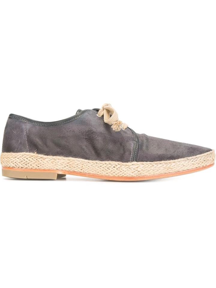 N.d.c. Made By Hand Maxim Lace-up Espadrilles, Men's, Size: 44, Blue, Suede/leather/rubber