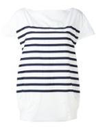 Sacai - Striped T-shirt - Women - Cotton/polyester - 2, White, Cotton/polyester