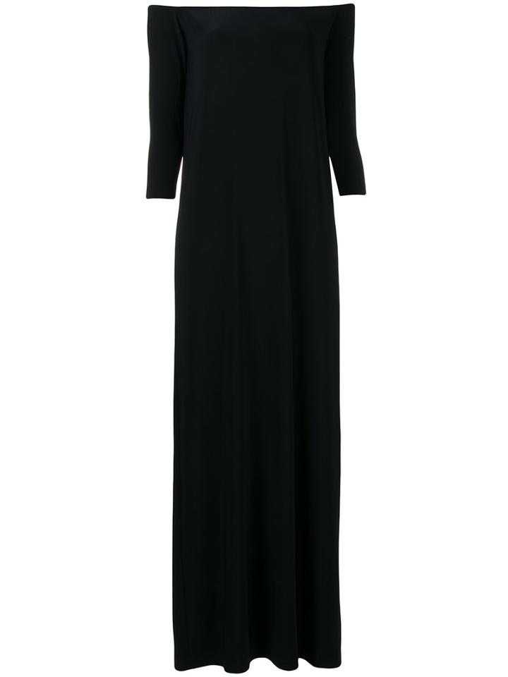 Norma Kamali Off-shoulders Shift Dress, Women's, Size: Xs, Blue, Polyester/spandex/elastane