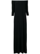 Norma Kamali Off-shoulders Shift Dress, Women's, Size: Xs, Blue, Polyester/spandex/elastane