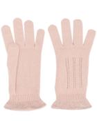 Cruciani Knitted Gloves - Pink & Purple