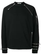 Givenchy Zip Panel Sweatshirt, Men's, Size: Xl, Black, Cotton/polyamide