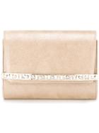Jimmy Choo Rhinestone Embellished 'bow' Clutch, Women's, Nude/neutrals